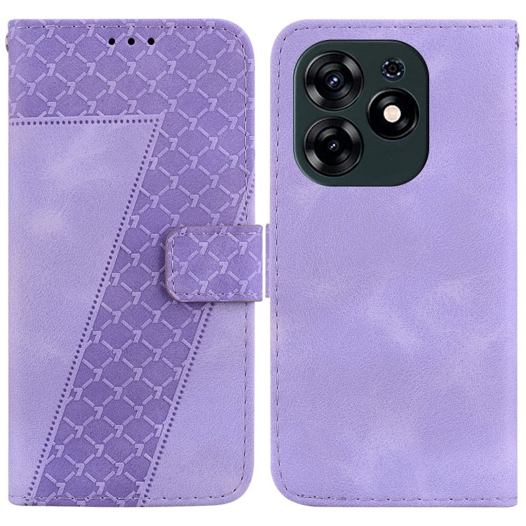 Seven-shaped Embossed Leather Phone Case, For Tecno Pova 5 Pro, For Tecno Pova Neo 3, For Tecno Pova 5, For Tecno Camon 20 Premier 5G, For Tecno Camon 20 Pro 5G, For Tecno Camon 20 Pro 4G/Camon 20, For Tecno Spark 10 5G, For Tecno Spark 10 4G/Spark 10C...