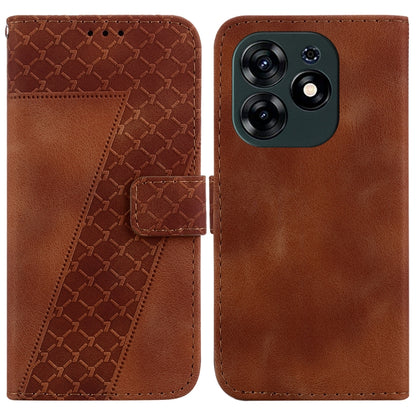 Seven-shaped Embossed Leather Phone Case, For Tecno Pova 5 Pro, For Tecno Pova Neo 3, For Tecno Pova 5, For Tecno Camon 20 Premier 5G, For Tecno Camon 20 Pro 5G, For Tecno Camon 20 Pro 4G/Camon 20, For Tecno Spark 10 5G, For Tecno Spark 10 4G/Spark 10C...