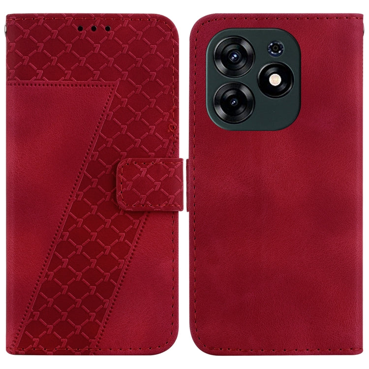 Seven-shaped Embossed Leather Phone Case, For Tecno Pova 5 Pro, For Tecno Pova Neo 3, For Tecno Pova 5, For Tecno Camon 20 Premier 5G, For Tecno Camon 20 Pro 5G, For Tecno Camon 20 Pro 4G/Camon 20, For Tecno Spark 10 5G, For Tecno Spark 10 4G/Spark 10C...