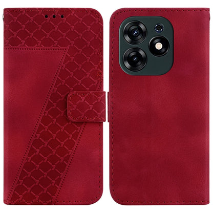 Seven-shaped Embossed Leather Phone Case, For Tecno Pova 5 Pro, For Tecno Pova Neo 3, For Tecno Pova 5, For Tecno Camon 20 Premier 5G, For Tecno Camon 20 Pro 5G, For Tecno Camon 20 Pro 4G/Camon 20, For Tecno Spark 10 5G, For Tecno Spark 10 4G/Spark 10C...