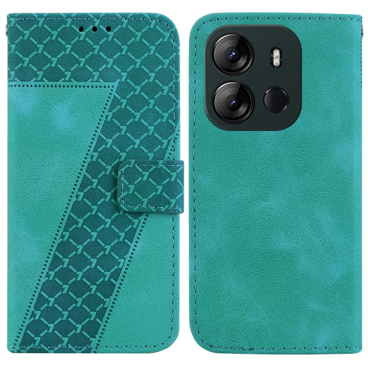 Seven-shaped Embossed Leather Phone Case, For Tecno Pova 5 Pro, For Tecno Pova Neo 3, For Tecno Pova 5, For Tecno Camon 20 Premier 5G, For Tecno Camon 20 Pro 5G, For Tecno Camon 20 Pro 4G/Camon 20, For Tecno Spark 10 5G, For Tecno Spark 10 4G/Spark 10C...