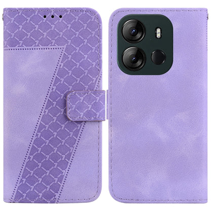 Seven-shaped Embossed Leather Phone Case, For Tecno Pova 5 Pro, For Tecno Pova Neo 3, For Tecno Pova 5, For Tecno Camon 20 Premier 5G, For Tecno Camon 20 Pro 5G, For Tecno Camon 20 Pro 4G/Camon 20, For Tecno Spark 10 5G, For Tecno Spark 10 4G/Spark 10C...