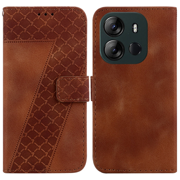 Seven-shaped Embossed Leather Phone Case, For Tecno Pova 5 Pro, For Tecno Pova Neo 3, For Tecno Pova 5, For Tecno Camon 20 Premier 5G, For Tecno Camon 20 Pro 5G, For Tecno Camon 20 Pro 4G/Camon 20, For Tecno Spark 10 5G, For Tecno Spark 10 4G/Spark 10C...