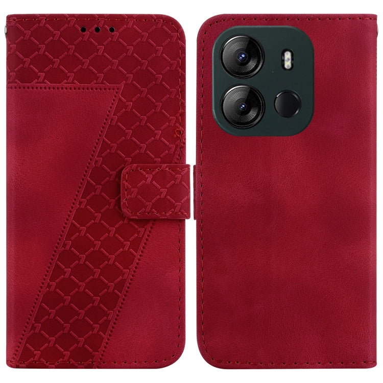 Seven-shaped Embossed Leather Phone Case, For Tecno Pova 5 Pro, For Tecno Pova Neo 3, For Tecno Pova 5, For Tecno Camon 20 Premier 5G, For Tecno Camon 20 Pro 5G, For Tecno Camon 20 Pro 4G/Camon 20, For Tecno Spark 10 5G, For Tecno Spark 10 4G/Spark 10C...