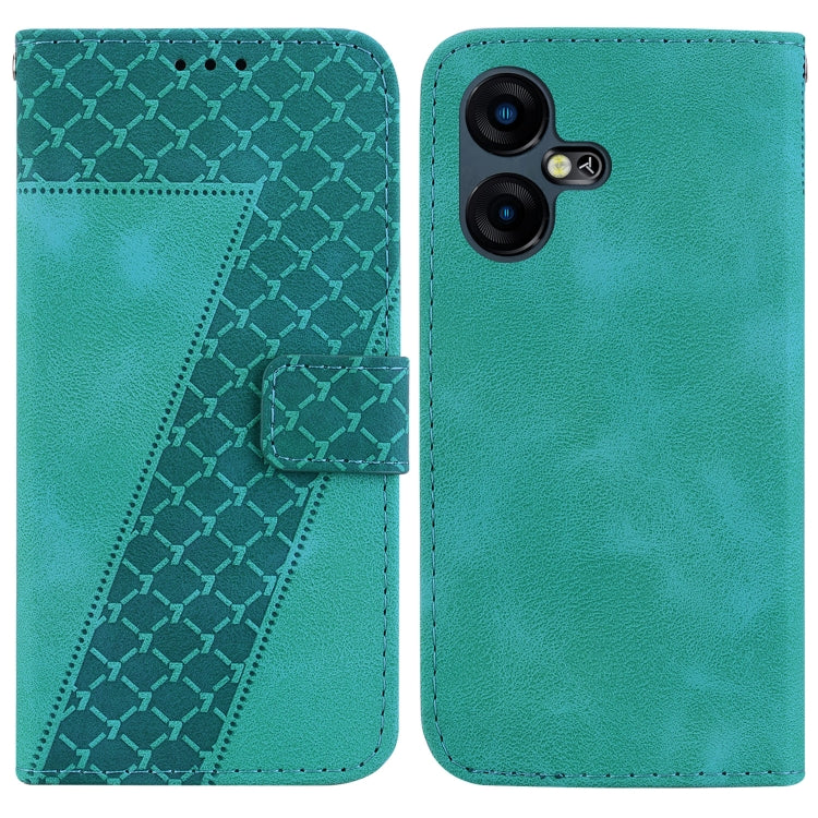 Seven-shaped Embossed Leather Phone Case, For Tecno Pova 5 Pro, For Tecno Pova Neo 3, For Tecno Pova 5, For Tecno Camon 20 Premier 5G, For Tecno Camon 20 Pro 5G, For Tecno Camon 20 Pro 4G/Camon 20, For Tecno Spark 10 5G, For Tecno Spark 10 4G/Spark 10C...