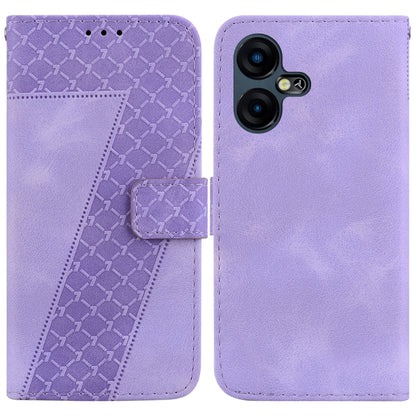 Seven-shaped Embossed Leather Phone Case, For Tecno Pova 5 Pro, For Tecno Pova Neo 3, For Tecno Pova 5, For Tecno Camon 20 Premier 5G, For Tecno Camon 20 Pro 5G, For Tecno Camon 20 Pro 4G/Camon 20, For Tecno Spark 10 5G, For Tecno Spark 10 4G/Spark 10C...