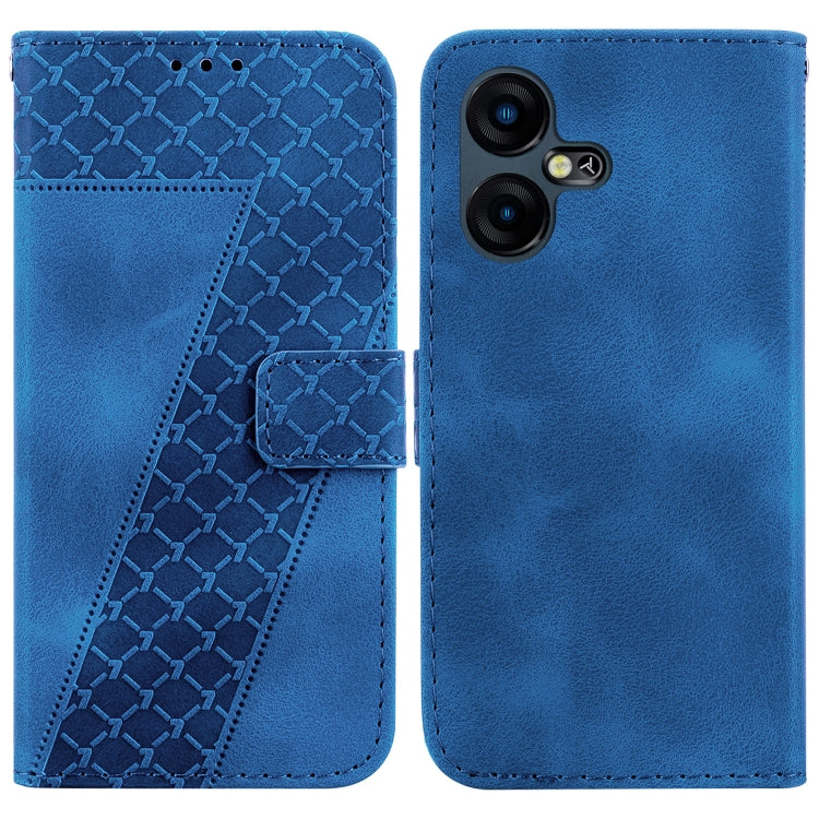 Seven-shaped Embossed Leather Phone Case, For Tecno Pova 5 Pro, For Tecno Pova Neo 3, For Tecno Pova 5, For Tecno Camon 20 Premier 5G, For Tecno Camon 20 Pro 5G, For Tecno Camon 20 Pro 4G/Camon 20, For Tecno Spark 10 5G, For Tecno Spark 10 4G/Spark 10C...