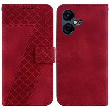 Seven-shaped Embossed Leather Phone Case, For Tecno Pova 5 Pro, For Tecno Pova Neo 3, For Tecno Pova 5, For Tecno Camon 20 Premier 5G, For Tecno Camon 20 Pro 5G, For Tecno Camon 20 Pro 4G/Camon 20, For Tecno Spark 10 5G, For Tecno Spark 10 4G/Spark 10C...