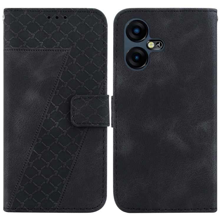 Seven-shaped Embossed Leather Phone Case, For Tecno Pova 5 Pro, For Tecno Pova Neo 3, For Tecno Pova 5, For Tecno Camon 20 Premier 5G, For Tecno Camon 20 Pro 5G, For Tecno Camon 20 Pro 4G/Camon 20, For Tecno Spark 10 5G, For Tecno Spark 10 4G/Spark 10C...