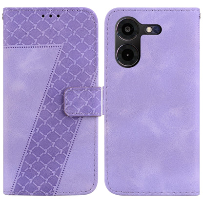 Seven-shaped Embossed Leather Phone Case, For Tecno Pova 5 Pro, For Tecno Pova Neo 3, For Tecno Pova 5, For Tecno Camon 20 Premier 5G, For Tecno Camon 20 Pro 5G, For Tecno Camon 20 Pro 4G/Camon 20, For Tecno Spark 10 5G, For Tecno Spark 10 4G/Spark 10C...