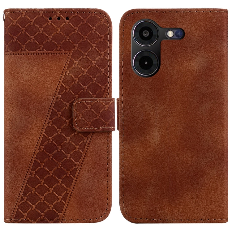 Seven-shaped Embossed Leather Phone Case, For Tecno Pova 5 Pro, For Tecno Pova Neo 3, For Tecno Pova 5, For Tecno Camon 20 Premier 5G, For Tecno Camon 20 Pro 5G, For Tecno Camon 20 Pro 4G/Camon 20, For Tecno Spark 10 5G, For Tecno Spark 10 4G/Spark 10C...