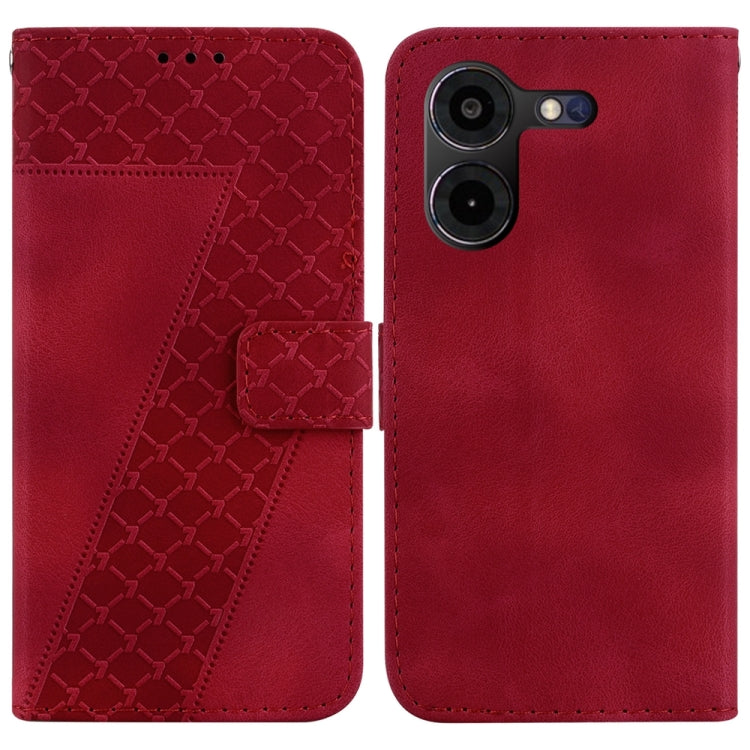 Seven-shaped Embossed Leather Phone Case, For Tecno Pova 5 Pro, For Tecno Pova Neo 3, For Tecno Pova 5, For Tecno Camon 20 Premier 5G, For Tecno Camon 20 Pro 5G, For Tecno Camon 20 Pro 4G/Camon 20, For Tecno Spark 10 5G, For Tecno Spark 10 4G/Spark 10C...