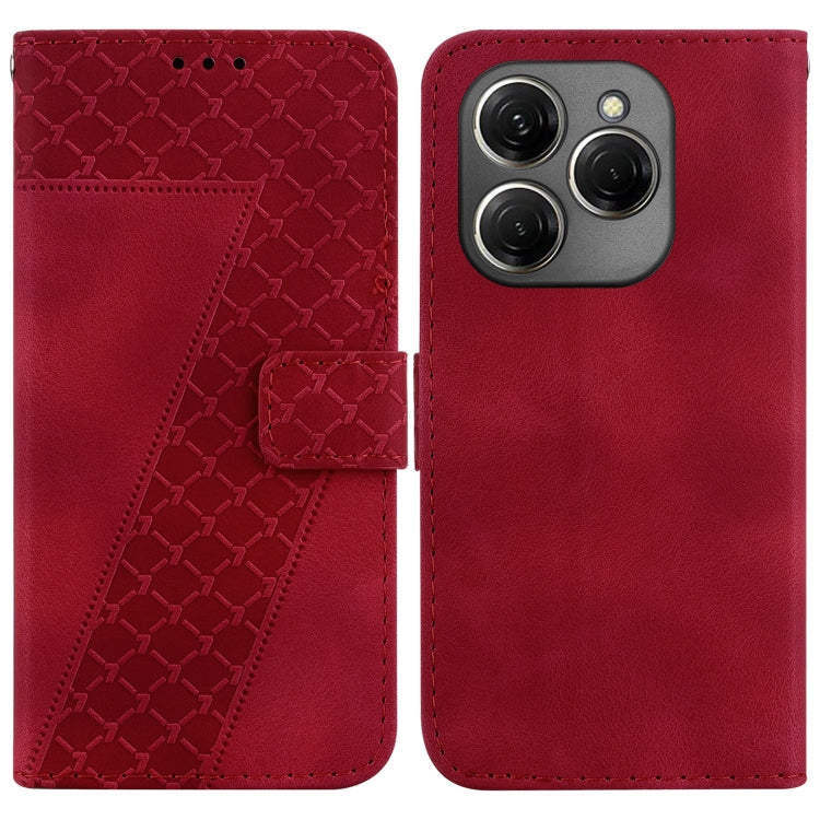 Seven-shaped Embossed Leather Phone Case, For Tecno Pop 10 / Spark Go 2 4G, For Tecno Camon 40 Pro 4G, For Tecno Camon 40, For Tecno Pop 9 5G / Spark 30C 5G, For Tecno Camon 30S / Camon 30S Pro, For Tecno Spark 30 Pro, For Tecno Spark 30 4G            ...