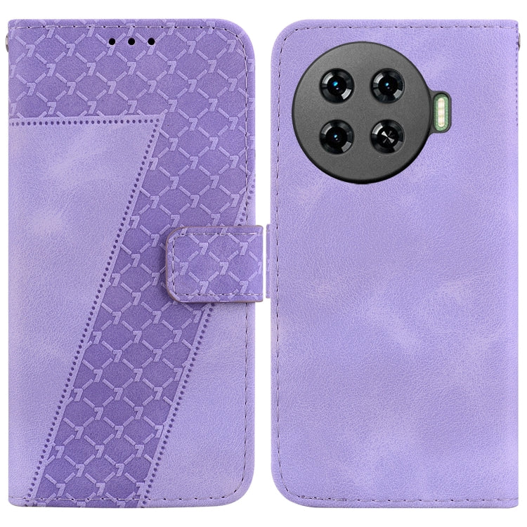 Seven-shaped Embossed Leather Phone Case, For Tecno Pop 10 / Spark Go 2 4G, For Tecno Camon 40 Pro 4G, For Tecno Camon 40, For Tecno Pop 9 5G / Spark 30C 5G, For Tecno Camon 30S / Camon 30S Pro, For Tecno Spark 30 Pro, For Tecno Spark 30 4G            ...