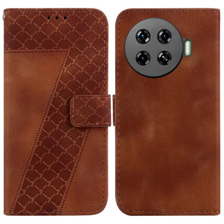 Seven-shaped Embossed Leather Phone Case, For Tecno Pop 10 / Spark Go 2 4G, For Tecno Camon 40 Pro 4G, For Tecno Camon 40, For Tecno Pop 9 5G / Spark 30C 5G, For Tecno Camon 30S / Camon 30S Pro, For Tecno Spark 30 Pro, For Tecno Spark 30 4G            ...