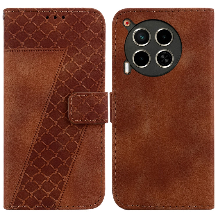 Seven-shaped Embossed Leather Phone Case, For Tecno Pop 10 / Spark Go 2 4G, For Tecno Camon 40 Pro 4G, For Tecno Camon 40, For Tecno Pop 9 5G / Spark 30C 5G, For Tecno Camon 30S / Camon 30S Pro, For Tecno Spark 30 Pro, For Tecno Spark 30 4G            ...