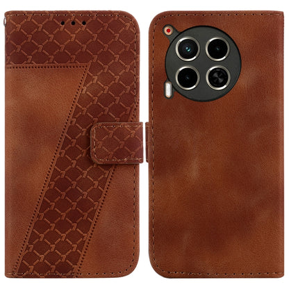 Seven-shaped Embossed Leather Phone Case, For Tecno Pop 10 / Spark Go 2 4G, For Tecno Camon 40 Pro 4G, For Tecno Camon 40, For Tecno Pop 9 5G / Spark 30C 5G, For Tecno Camon 30S / Camon 30S Pro, For Tecno Spark 30 Pro, For Tecno Spark 30 4G            ...