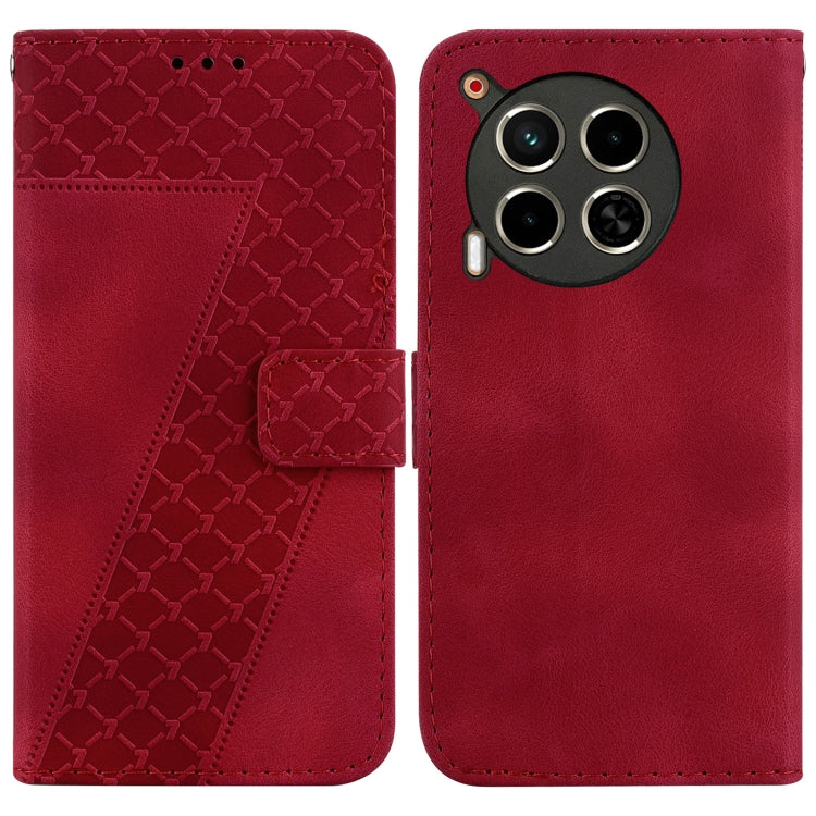 Seven-shaped Embossed Leather Phone Case, For Tecno Pop 10 / Spark Go 2 4G, For Tecno Camon 40 Pro 4G, For Tecno Camon 40, For Tecno Pop 9 5G / Spark 30C 5G, For Tecno Camon 30S / Camon 30S Pro, For Tecno Spark 30 Pro, For Tecno Spark 30 4G            ...