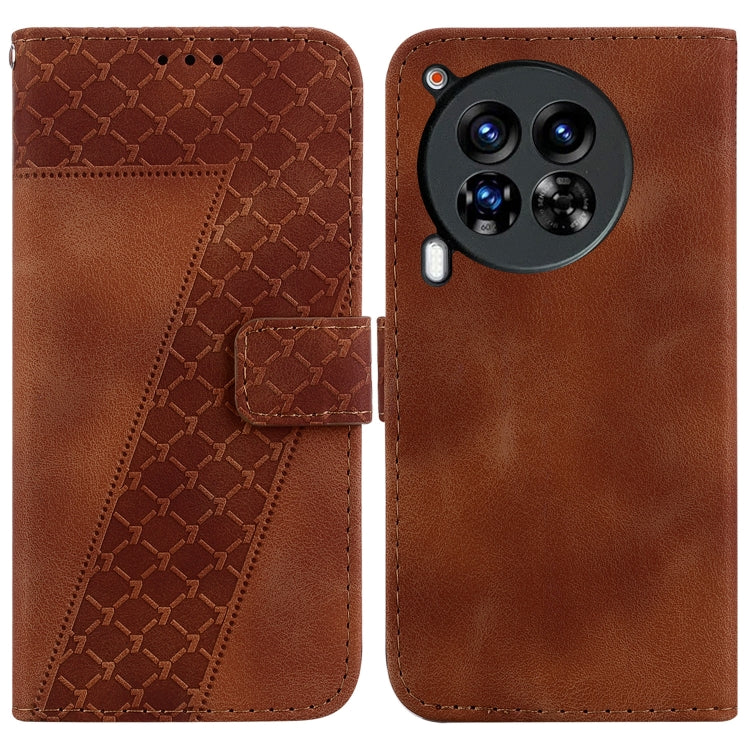 Seven-shaped Embossed Leather Phone Case, For Tecno Pop 10 / Spark Go 2 4G, For Tecno Camon 40 Pro 4G, For Tecno Camon 40, For Tecno Pop 9 5G / Spark 30C 5G, For Tecno Camon 30S / Camon 30S Pro, For Tecno Spark 30 Pro, For Tecno Spark 30 4G            ...