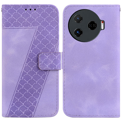 Seven-shaped Embossed Leather Phone Case, For Tecno Pop 10 / Spark Go 2 4G, For Tecno Camon 40 Pro 4G, For Tecno Camon 40, For Tecno Pop 9 5G / Spark 30C 5G, For Tecno Camon 30S / Camon 30S Pro, For Tecno Spark 30 Pro, For Tecno Spark 30 4G            ...