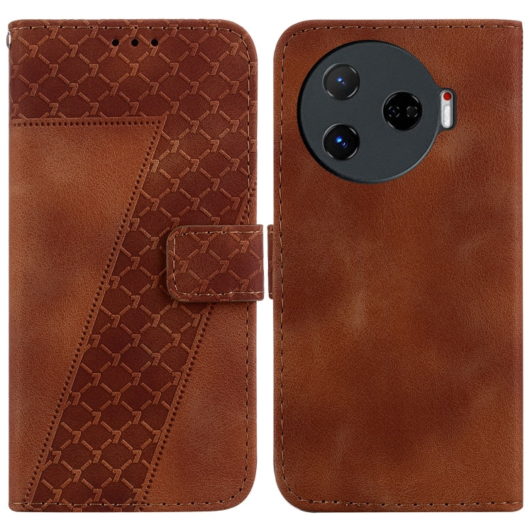 Seven-shaped Embossed Leather Phone Case, For Tecno Pop 10 / Spark Go 2 4G, For Tecno Camon 40 Pro 4G, For Tecno Camon 40, For Tecno Pop 9 5G / Spark 30C 5G, For Tecno Camon 30S / Camon 30S Pro, For Tecno Spark 30 Pro, For Tecno Spark 30 4G            ...