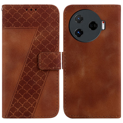 Seven-shaped Embossed Leather Phone Case, For Tecno Pop 10 / Spark Go 2 4G, For Tecno Camon 40 Pro 4G, For Tecno Camon 40, For Tecno Pop 9 5G / Spark 30C 5G, For Tecno Camon 30S / Camon 30S Pro, For Tecno Spark 30 Pro, For Tecno Spark 30 4G            ...