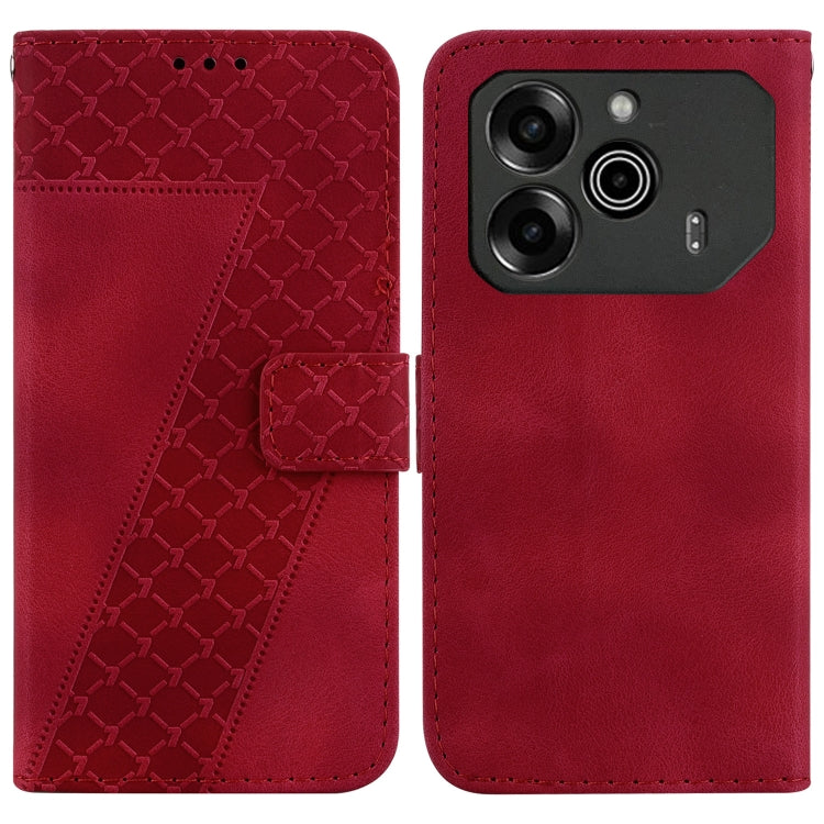 Seven-shaped Embossed Leather Phone Case, For Tecno Pop 10 / Spark Go 2 4G, For Tecno Camon 40 Pro 4G, For Tecno Camon 40, For Tecno Pop 9 5G / Spark 30C 5G, For Tecno Camon 30S / Camon 30S Pro, For Tecno Spark 30 Pro, For Tecno Spark 30 4G            ...