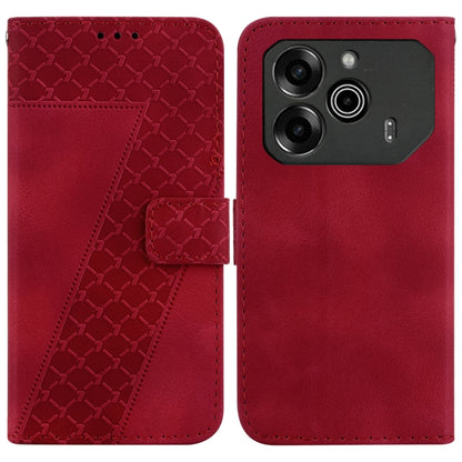 Seven-shaped Embossed Leather Phone Case, For Tecno Pop 10 / Spark Go 2 4G, For Tecno Camon 40 Pro 4G, For Tecno Camon 40, For Tecno Pop 9 5G / Spark 30C 5G, For Tecno Camon 30S / Camon 30S Pro, For Tecno Spark 30 Pro, For Tecno Spark 30 4G            ...