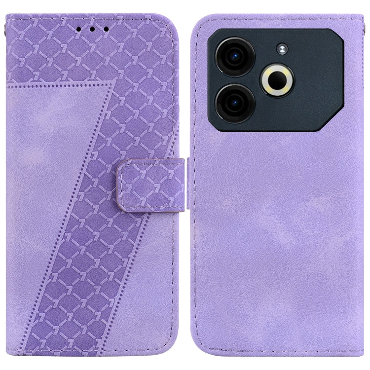 Seven-shaped Embossed Leather Phone Case, For Tecno Pop 10 / Spark Go 2 4G, For Tecno Camon 40 Pro 4G, For Tecno Camon 40, For Tecno Pop 9 5G / Spark 30C 5G, For Tecno Camon 30S / Camon 30S Pro, For Tecno Spark 30 Pro, For Tecno Spark 30 4G            ...