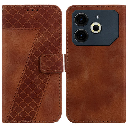 Seven-shaped Embossed Leather Phone Case, For Tecno Pop 10 / Spark Go 2 4G, For Tecno Camon 40 Pro 4G, For Tecno Camon 40, For Tecno Pop 9 5G / Spark 30C 5G, For Tecno Camon 30S / Camon 30S Pro, For Tecno Spark 30 Pro, For Tecno Spark 30 4G            ...