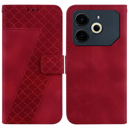 Seven-shaped Embossed Leather Phone Case, For Tecno Pop 10 / Spark Go 2 4G, For Tecno Camon 40 Pro 4G, For Tecno Camon 40, For Tecno Pop 9 5G / Spark 30C 5G, For Tecno Camon 30S / Camon 30S Pro, For Tecno Spark 30 Pro, For Tecno Spark 30 4G            ...