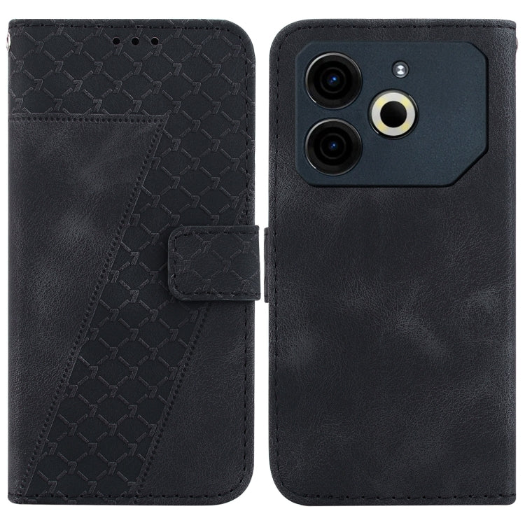 Seven-shaped Embossed Leather Phone Case, For Tecno Pop 10 / Spark Go 2 4G, For Tecno Camon 40 Pro 4G, For Tecno Camon 40, For Tecno Pop 9 5G / Spark 30C 5G, For Tecno Camon 30S / Camon 30S Pro, For Tecno Spark 30 Pro, For Tecno Spark 30 4G            ...