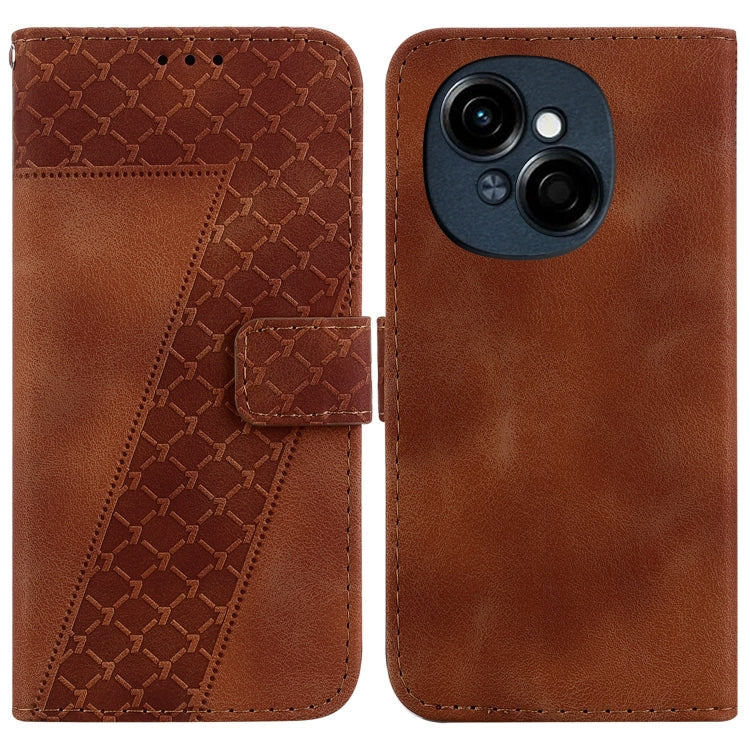 Seven-shaped Embossed Leather Phone Case, For Tecno Pop 10 / Spark Go 2 4G, For Tecno Camon 40 Pro 4G, For Tecno Camon 40, For Tecno Pop 9 5G / Spark 30C 5G, For Tecno Camon 30S / Camon 30S Pro, For Tecno Spark 30 Pro, For Tecno Spark 30 4G            ...