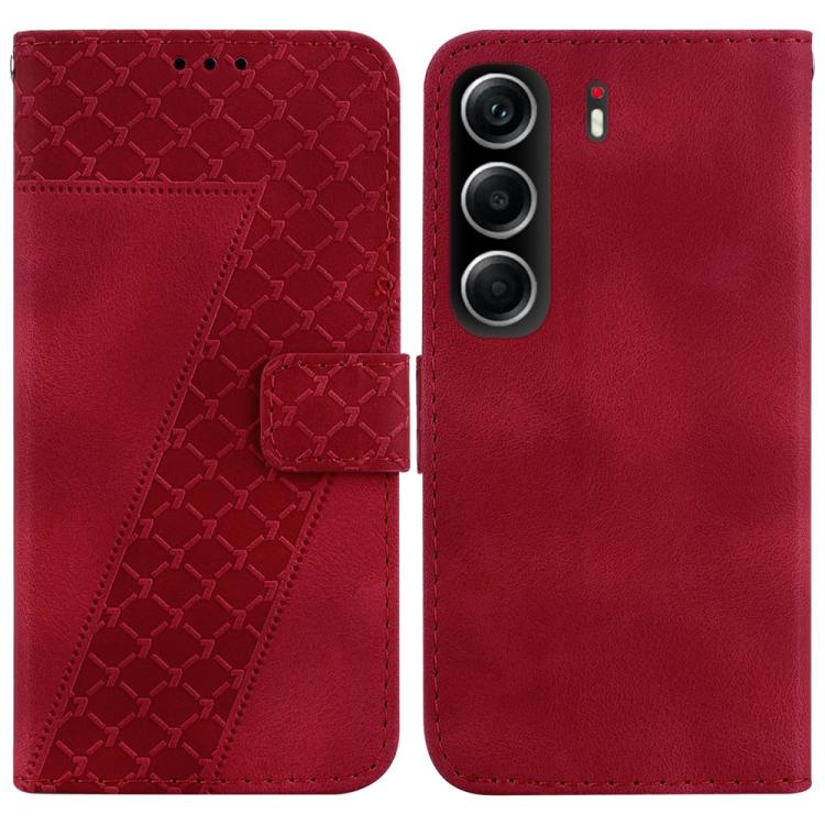 Seven-shaped Embossed Leather Phone Case, For Tecno Pop 10 / Spark Go 2 4G, For Tecno Camon 40 Pro 4G, For Tecno Camon 40, For Tecno Pop 9 5G / Spark 30C 5G, For Tecno Camon 30S / Camon 30S Pro, For Tecno Spark 30 Pro, For Tecno Spark 30 4G            ...