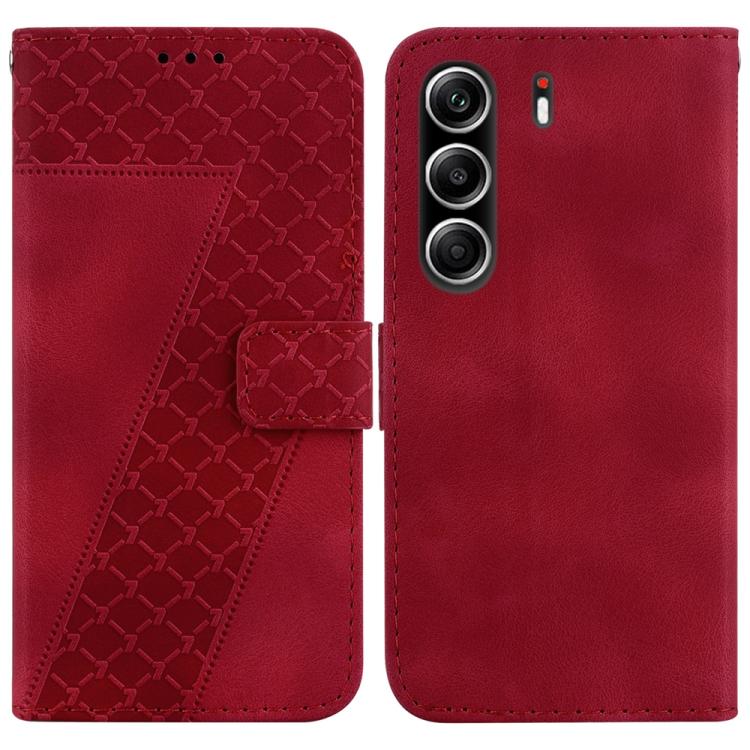 Seven-shaped Embossed Leather Phone Case, For Tecno Pop 10 / Spark Go 2 4G, For Tecno Camon 40 Pro 4G, For Tecno Camon 40, For Tecno Pop 9 5G / Spark 30C 5G, For Tecno Camon 30S / Camon 30S Pro, For Tecno Spark 30 Pro, For Tecno Spark 30 4G            ...
