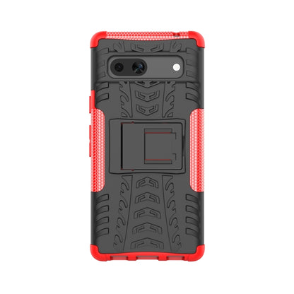 Tire Texture TPU + PC Phone Case with Holder, For Google Pixel 7a