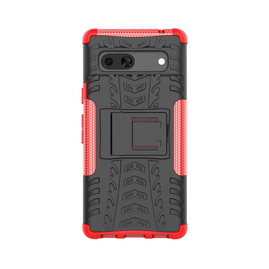 Tire Texture TPU + PC Phone Case with Holder, For Google Pixel 7a