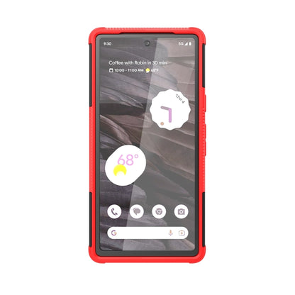 Tire Texture TPU + PC Phone Case with Holder, For Google Pixel 7a