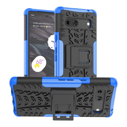 Tire Texture TPU + PC Phone Case with Holder, For Google Pixel 7a