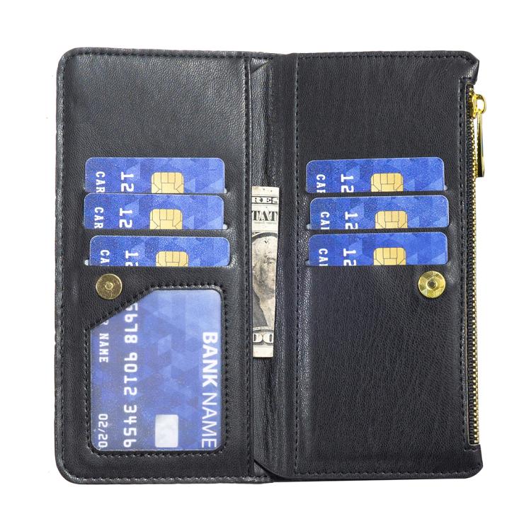 Diamond Lattice Zipper Wallet Leather Flip Phone Case, For Galaxy Z Fold8 5G, For Samsung Galaxy Z Fold7, For Samsung Galaxy Z Fold6, For Samsung Galaxy Z Fold5