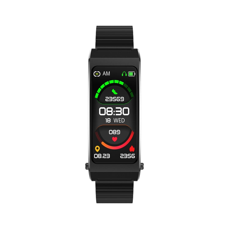 K13S 1.14 inch TFT Screen Slub Steel Strap Smart Calling Bracelet Supports Sleep Management/Blood Oxygen Monitoring, Slub Steel Strap