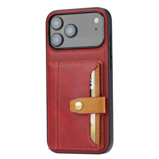 Calfskin Card Slot TPU Hybrid PU Phone Case, For iPhone 18 Pro / 17 Pro, For iPhone 18 Pro Max / 17 Pro Max, For iPhone 17, For iPhone Air, For iPhone 16 Pro Max, For iPhone 16 Pro, For iPhone 16, For iPhone 15 Pro Max, For iPhone 15 Pro               ...