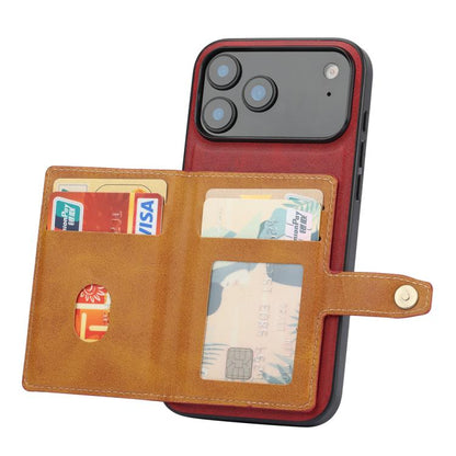Calfskin Card Slot TPU Hybrid PU Phone Case, For iPhone 18 Pro / 17 Pro, For iPhone 18 Pro Max / 17 Pro Max, For iPhone 17, For iPhone Air, For iPhone 16 Pro Max, For iPhone 16 Pro, For iPhone 16, For iPhone 15 Pro Max, For iPhone 15 Pro               ...