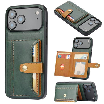 Calfskin Card Slot TPU Hybrid PU Phone Case, For iPhone 18 Pro / 17 Pro, For iPhone 18 Pro Max / 17 Pro Max, For iPhone 17, For iPhone Air, For iPhone 16 Pro Max, For iPhone 16 Pro, For iPhone 16, For iPhone 15 Pro Max, For iPhone 15 Pro               ...