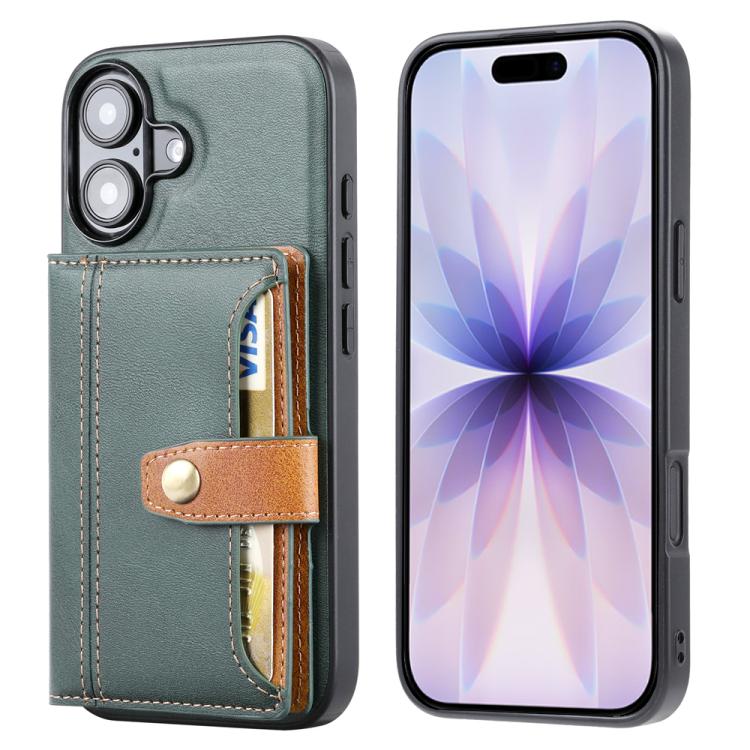 Calfskin Card Slot TPU Hybrid PU Phone Case, For iPhone 18 Pro / 17 Pro, For iPhone 18 Pro Max / 17 Pro Max, For iPhone 17, For iPhone Air, For iPhone 16 Pro Max, For iPhone 16 Pro, For iPhone 16, For iPhone 15 Pro Max, For iPhone 15 Pro               ...