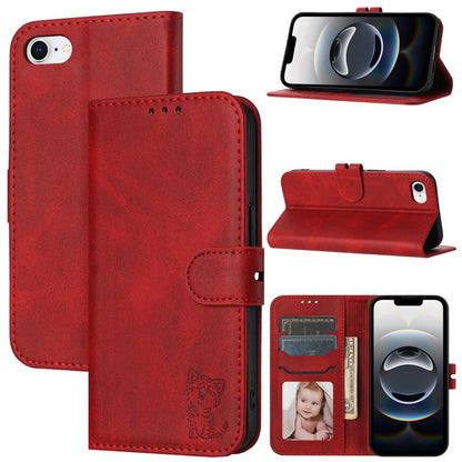 Embossed Happy Cat Pattern Flip Leather Phone Case, For iPhone 17e / 16e, For iPhone 17 Pro Max, For iPhone 17 Pro, For iPhone 17, For iPhone Air, For iPhone 16 Pro Max, For iPhone 16 Pro, For iPhone 16, For iPhone 15 Pro Max, For iPhone 15 Pro        ...