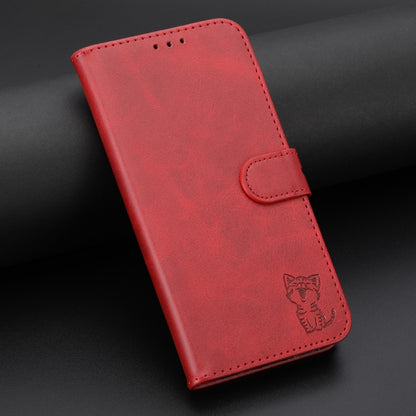 Embossed Happy Cat Pattern Flip Leather Phone Case, For iPhone 17e / 16e, For iPhone 17 Pro Max, For iPhone 17 Pro, For iPhone 17, For iPhone Air, For iPhone 16 Pro Max, For iPhone 16 Pro, For iPhone 16, For iPhone 15 Pro Max, For iPhone 15 Pro        ...