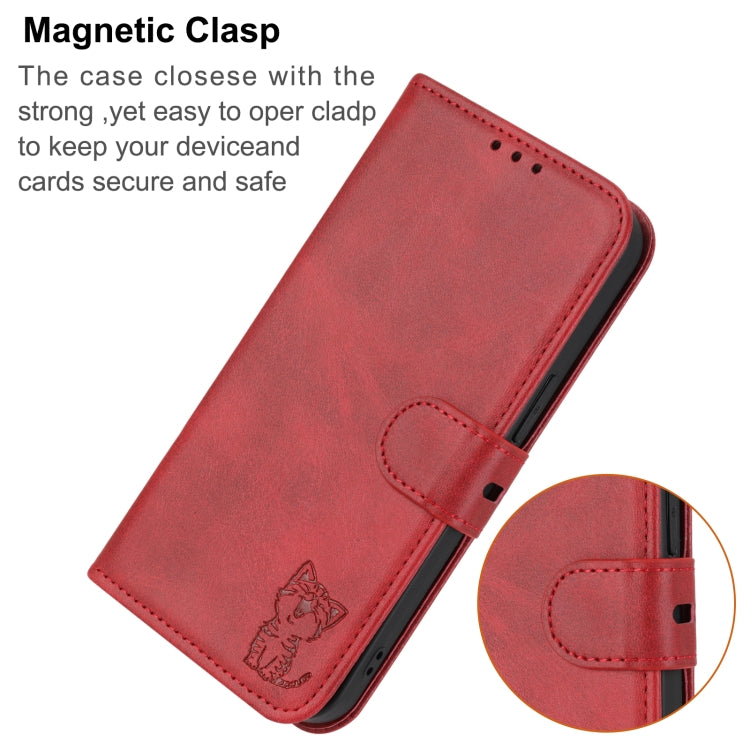 Embossed Happy Cat Pattern Flip Leather Phone Case, For iPhone 17e / 16e, For iPhone 17 Pro Max, For iPhone 17 Pro, For iPhone 17, For iPhone Air, For iPhone 16 Pro Max, For iPhone 16 Pro, For iPhone 16, For iPhone 15 Pro Max, For iPhone 15 Pro        ...