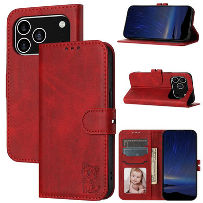 Embossed Happy Cat Pattern Flip Leather Phone Case, For iPhone 17e / 16e, For iPhone 17 Pro Max, For iPhone 17 Pro, For iPhone 17, For iPhone Air, For iPhone 16 Pro Max, For iPhone 16 Pro, For iPhone 16, For iPhone 15 Pro Max, For iPhone 15 Pro        ...