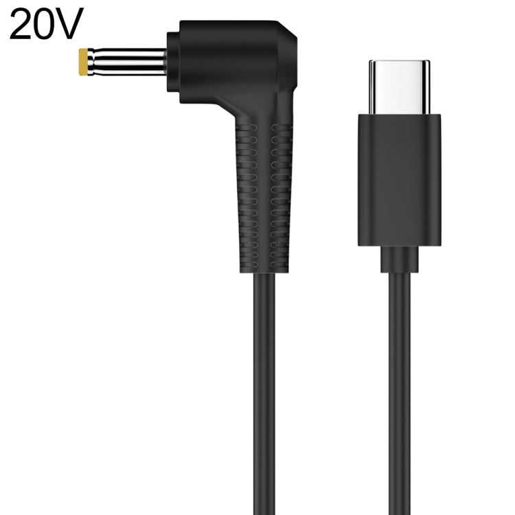 4.8 x 1.7mm DC Power to Type-C Adapter Cable, 9V, 12V, 15V, 20V
